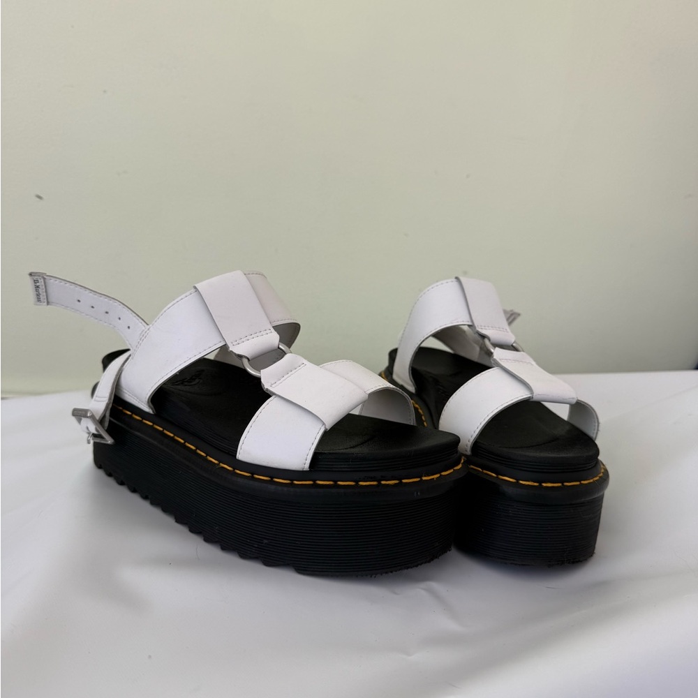 Dr. Martens Francis White Platform Sandals size 9